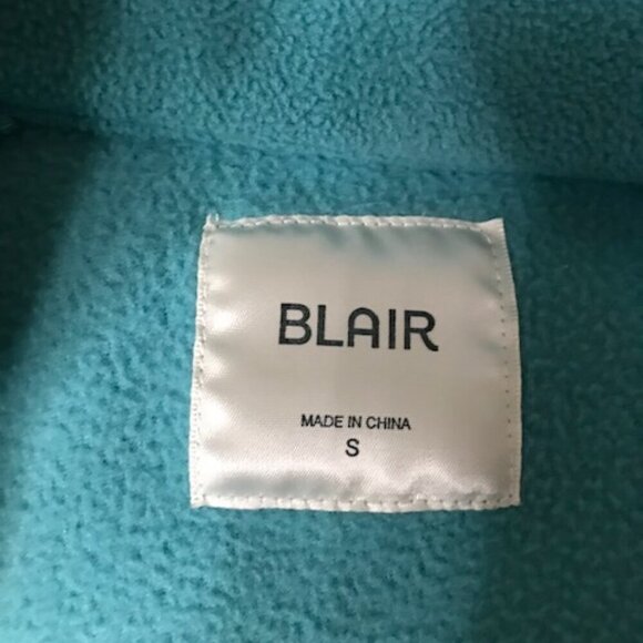 Blair Women's Scandia Fleece Teal Zip Front Jacket Size Small - Picture 5 of 7
